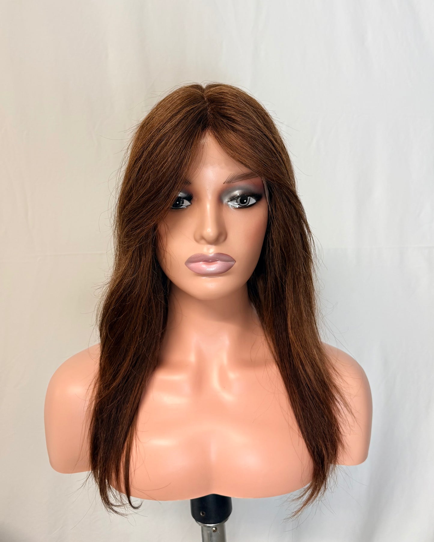 Chloe – Long Straight Wig with Fringe, Brown