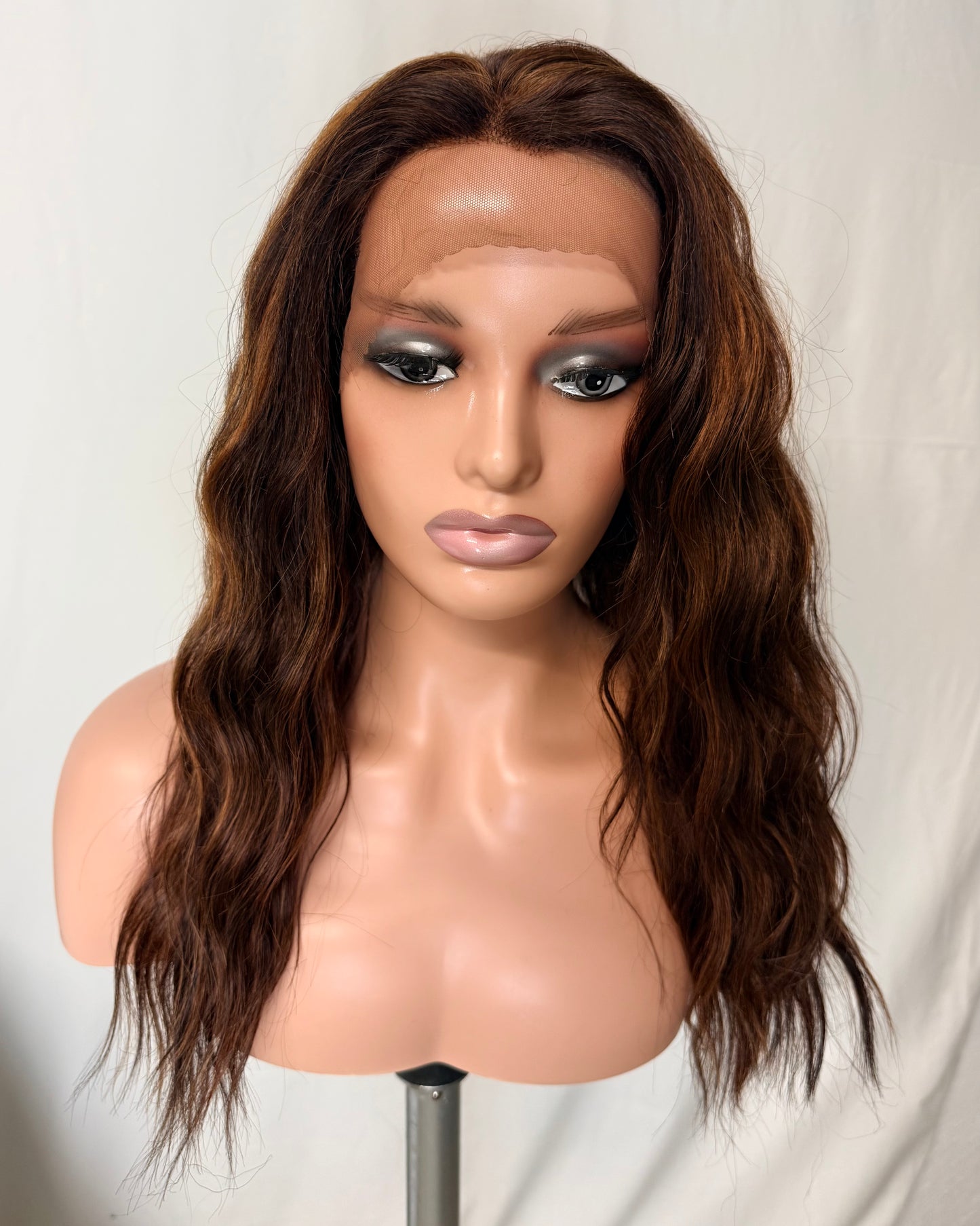 Isla – Long Wavy Wig, Lace Front Brown